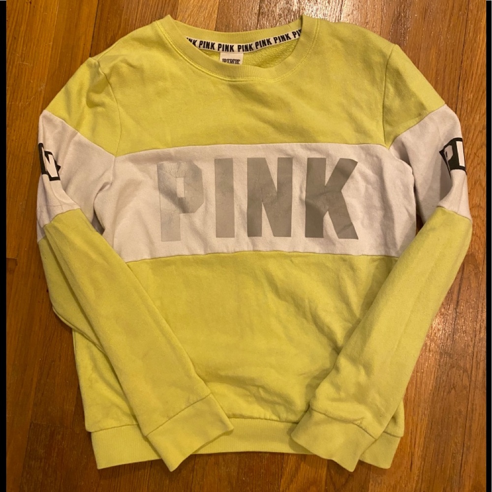 PINK VS. Color-block Logo Sweatshirt Size Small